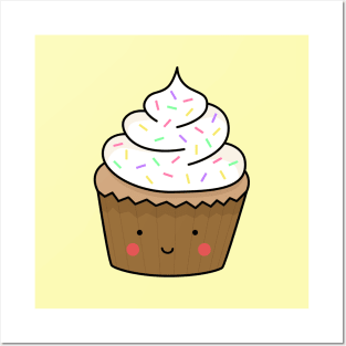 Kawaii Cupcake with Sprinkles Posters and Art